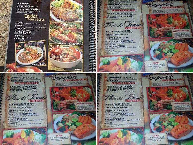 El Pescador Menu
