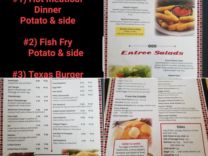 Modern Diner Menu