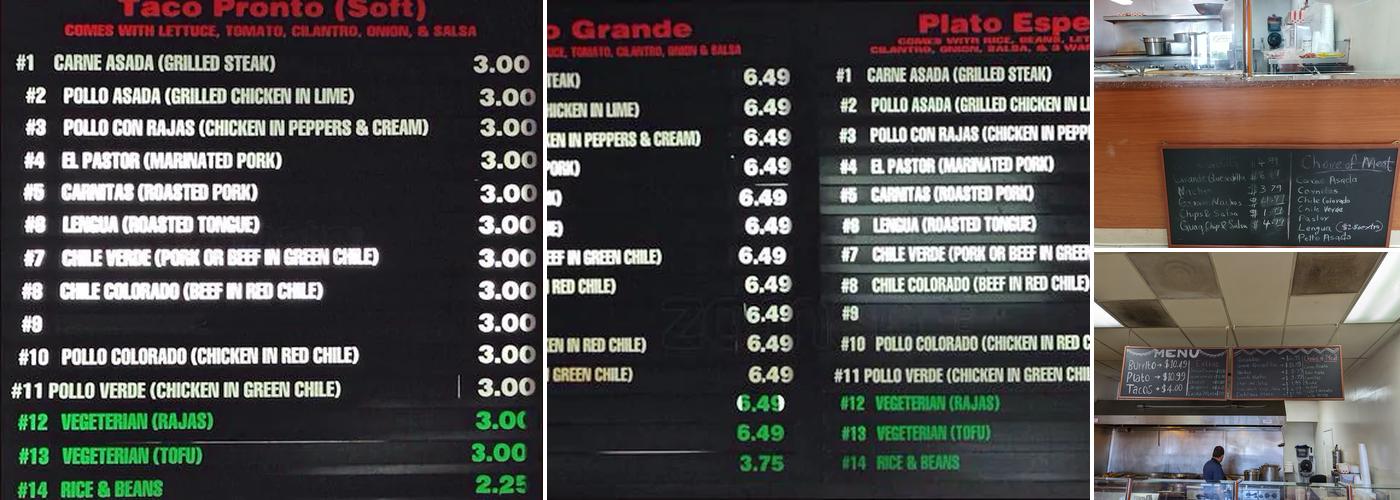 Aguililla Taqueria Menu