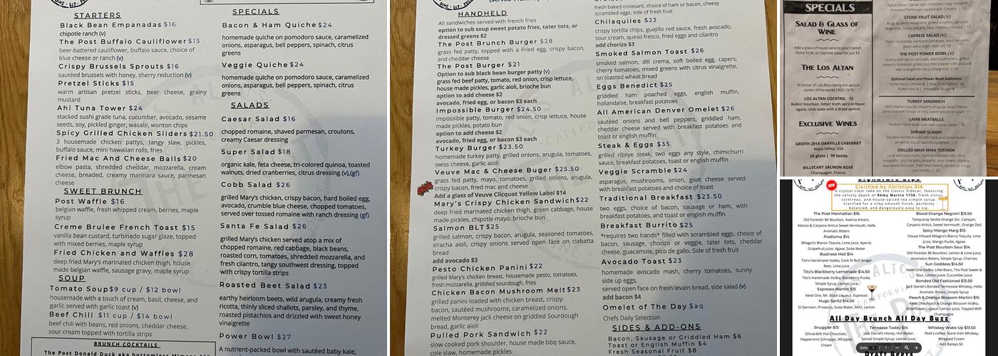 The Post Menu