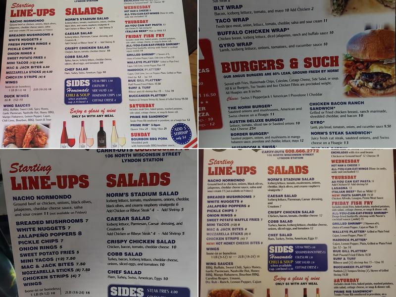 Norm's Eatery & Tap Menu