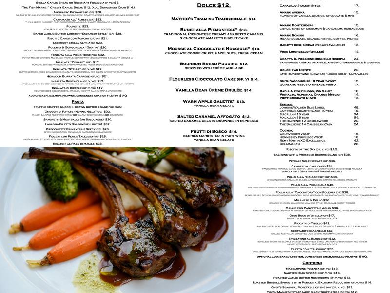 Stella Menu