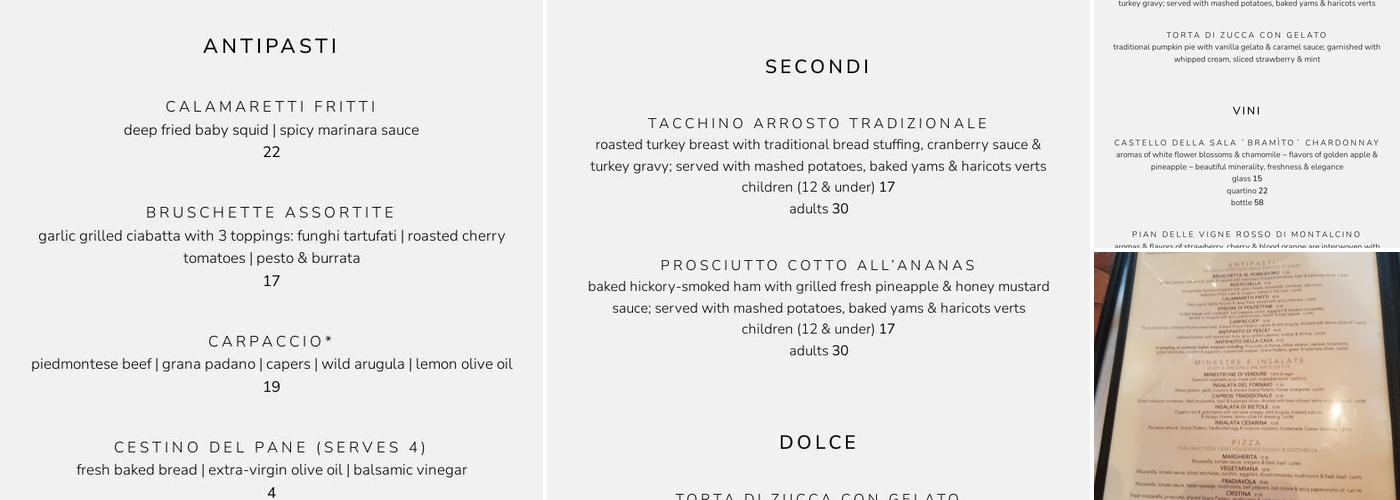 Il Fornaio Menu