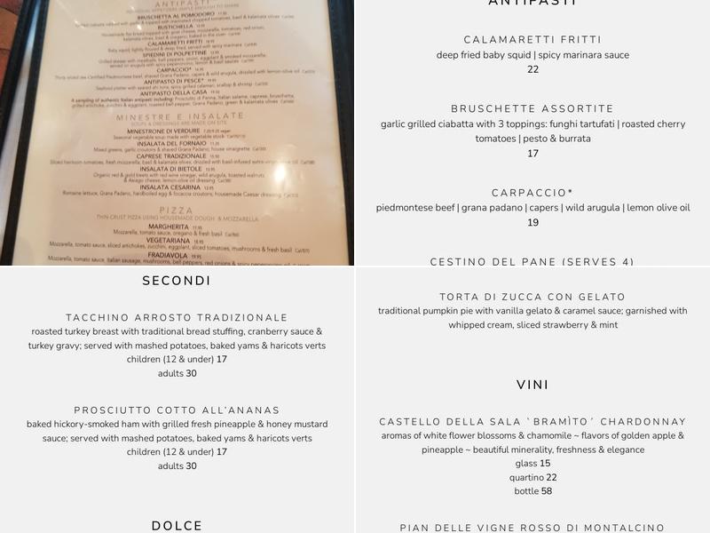 Il Fornaio Burlingame Menu