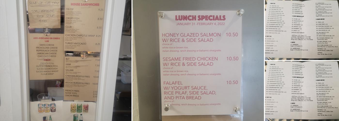 Waterfront Cafe Menu