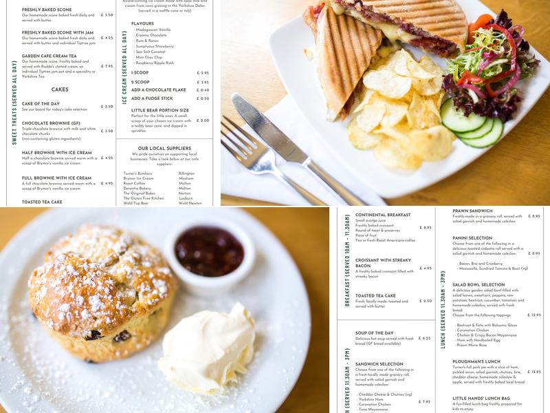 The Scampston Garden Café Menu