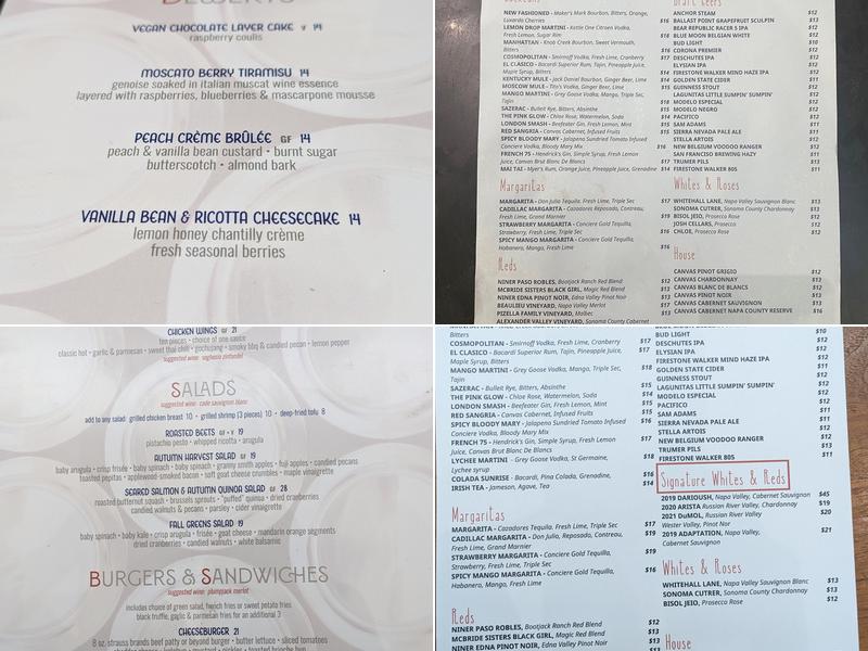 3SIXTY Bistro Menu