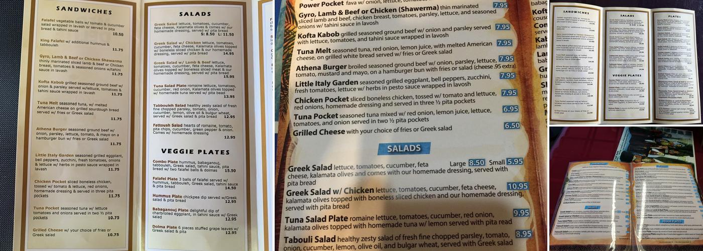 Mediterranean Delite Menu