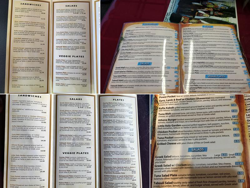 Mediterranean Delite Menu
