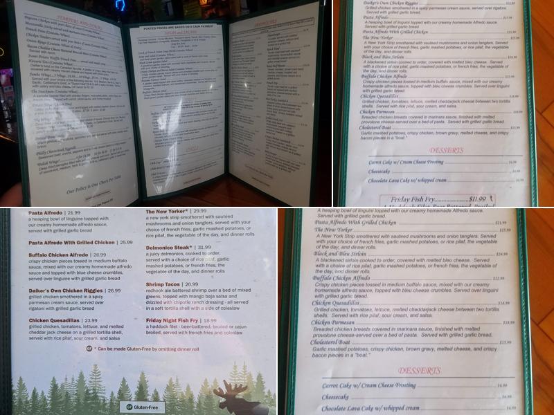 Daiker's Menu