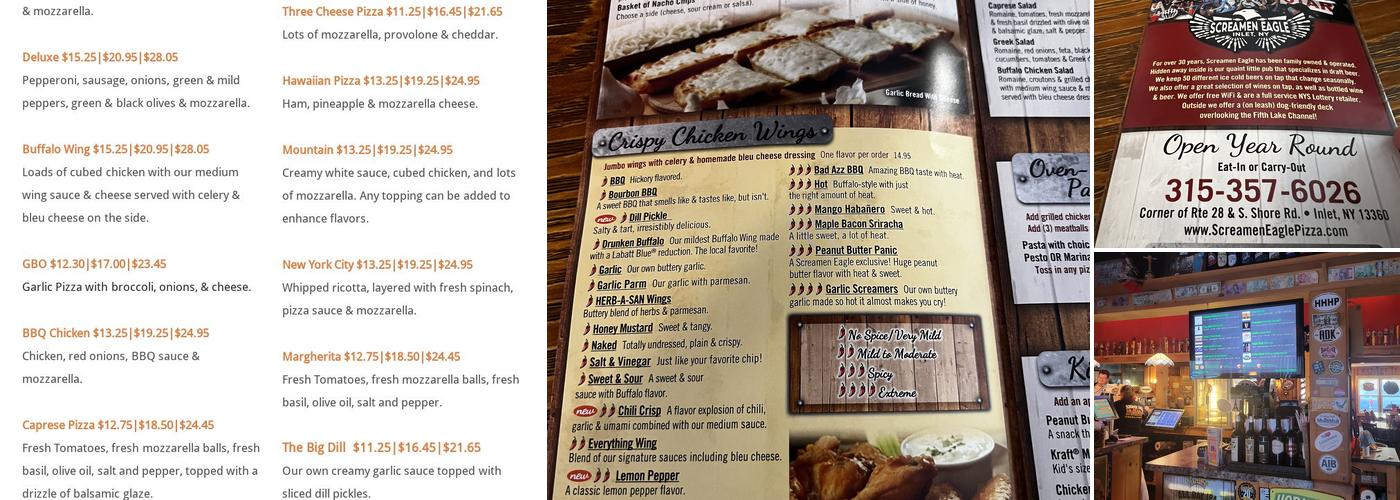 Screamen Eagle / Matts Draft House Menu