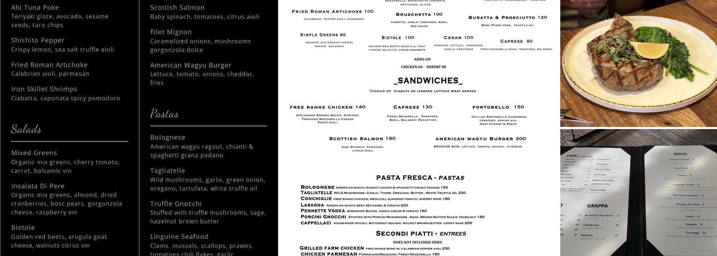 PRANZI Menu