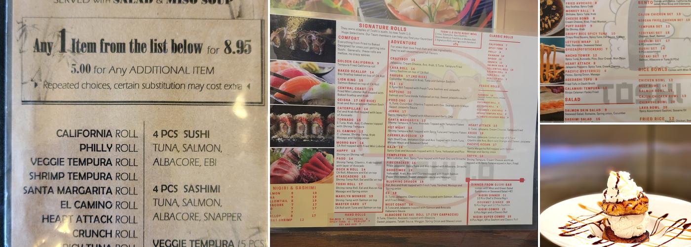 Toshi 1.0 Menu