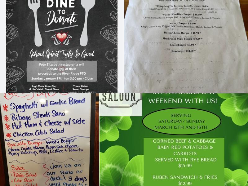 Small Town Saloon Menu