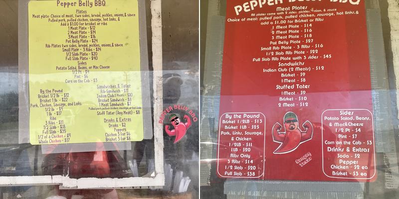 Pepper Belly Bbq Menu