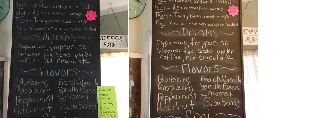 Crossroads Trading Co. Menu