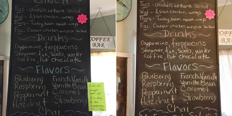 Crossroads Trading Co. Menu