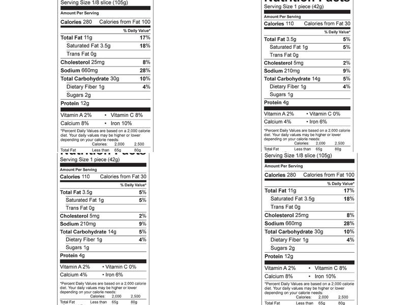 Simple Simon's Pizza Menu