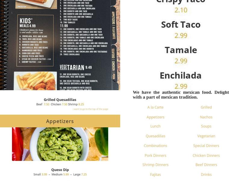Senor Salsa Menu