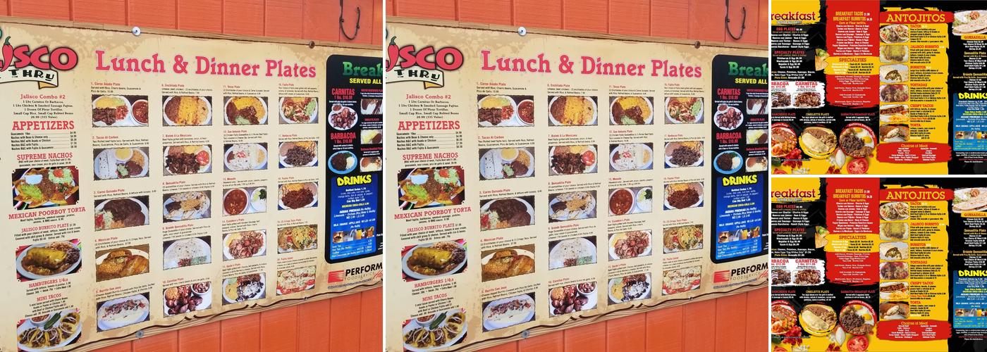 Mini Jalisco Drive Thru Menu