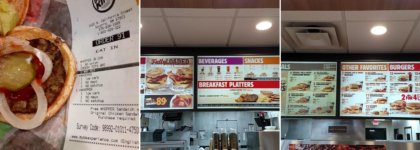 Burger King Menu