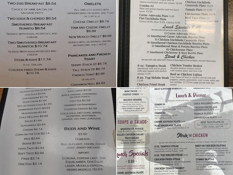 Sofia's Kitchen & Burrito Tyme Menu