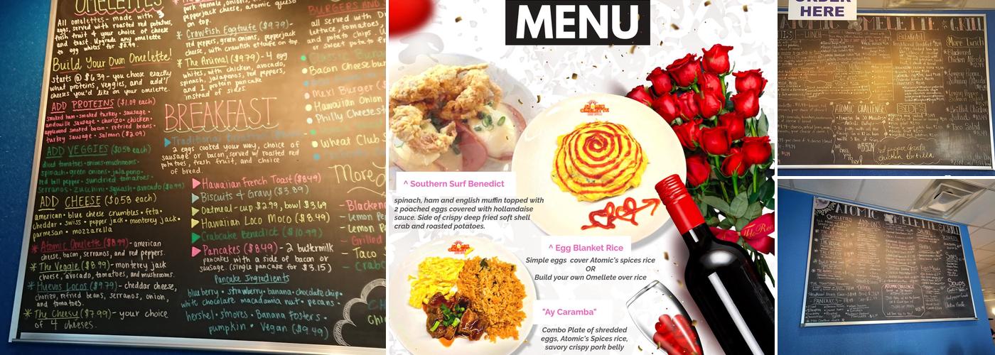 Atomic Omelette & Grill Menu