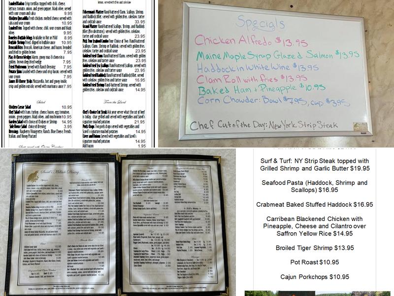 Scovils Millside Dining Menu