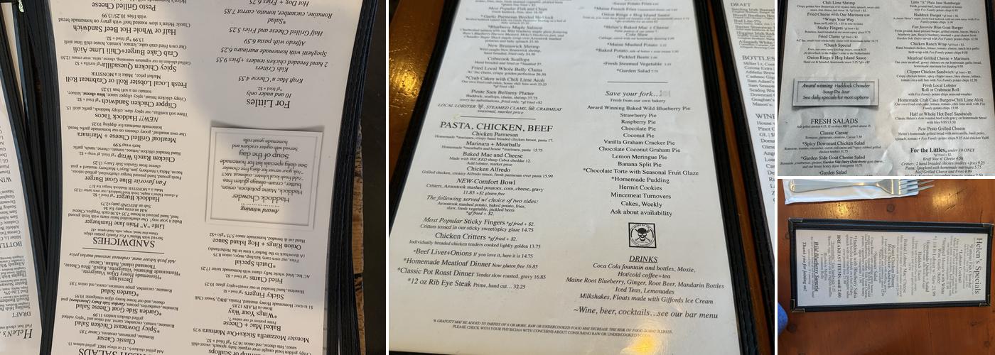 Helen's Restaurant Menu