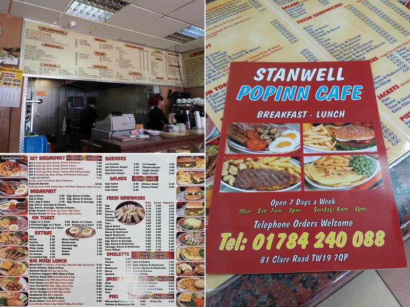 Stanwell Popinn Cafe Menu