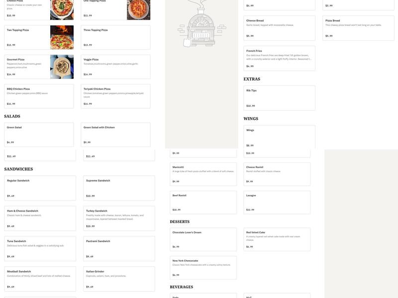 L.A Pizza & Mediterranean Kitchen Menu