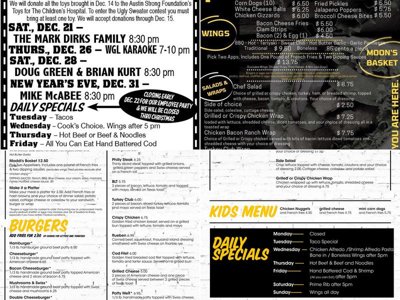 The Grove Bar & Grill Menu
