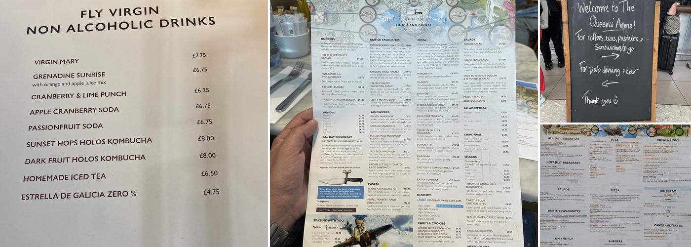 The Perfectionists’ Café Menu