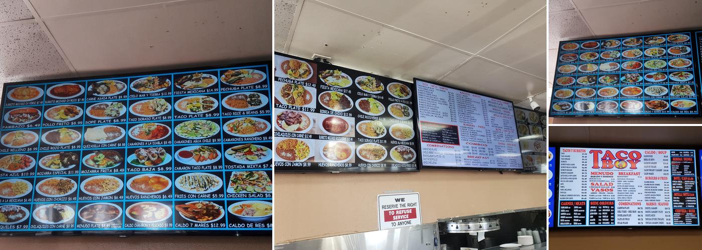 Taco boy Menu