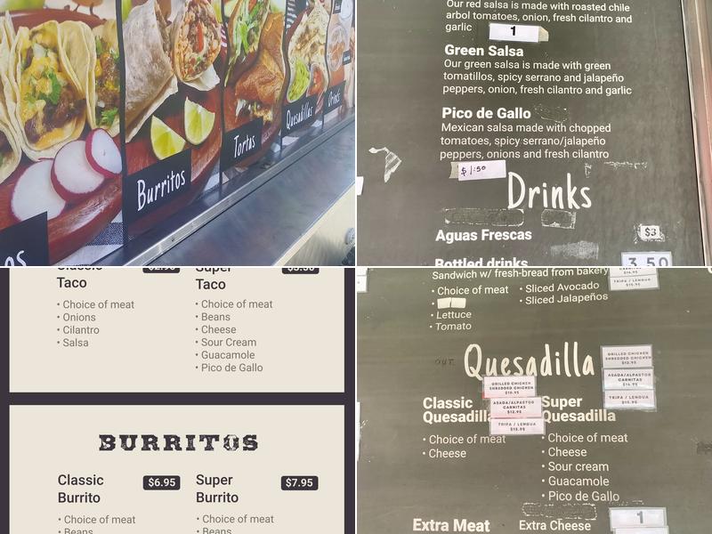 Tacos El Pueblo Menu