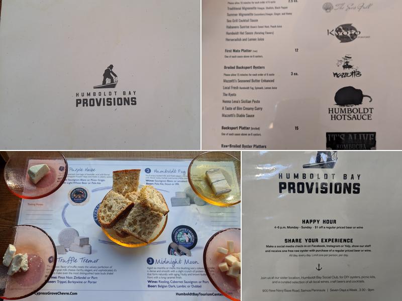 Humboldt Bay Provisions Menu