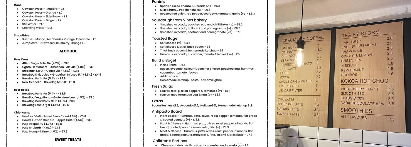 Seven Districts - Coffee Roasters - Lincoln Menu