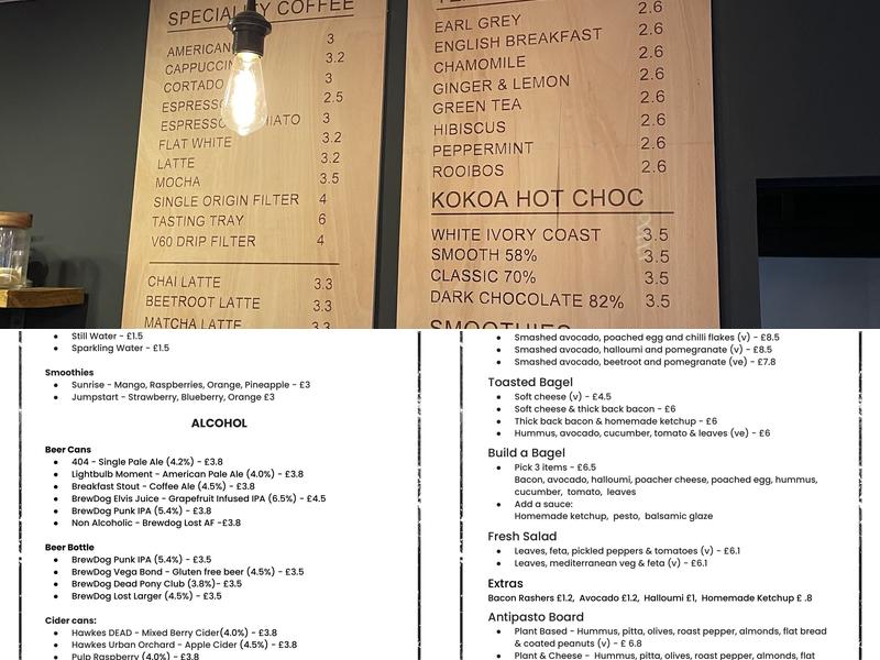 Seven Districts - Coffee Roasters - Lincoln Menu