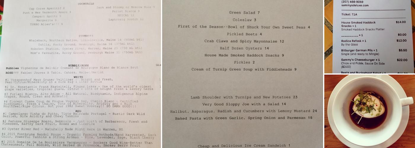 Sammy's Deluxe Menu