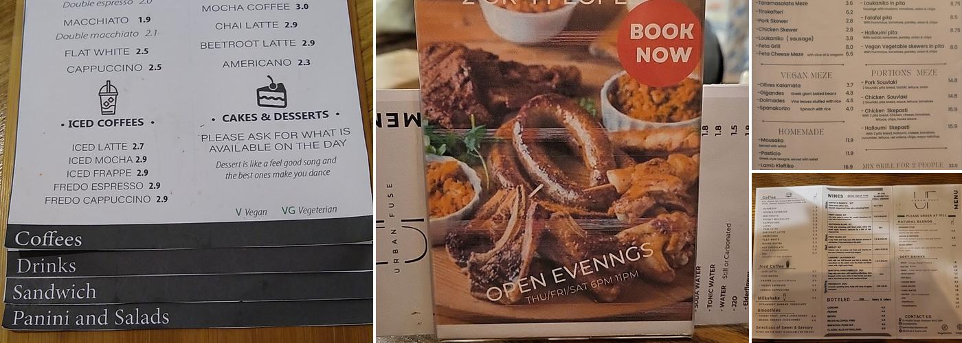 Urban Fuse Kitchen & Bar Menu