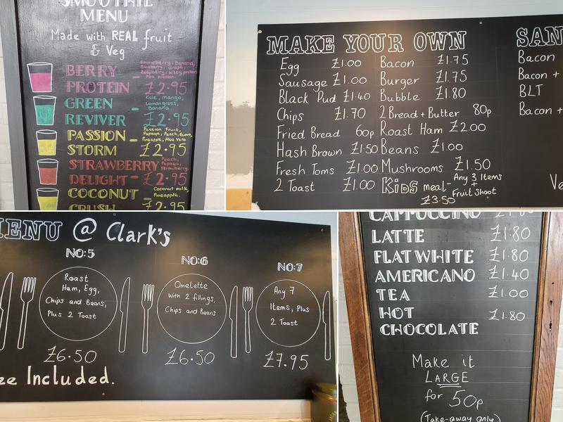 Clark's Café Menu