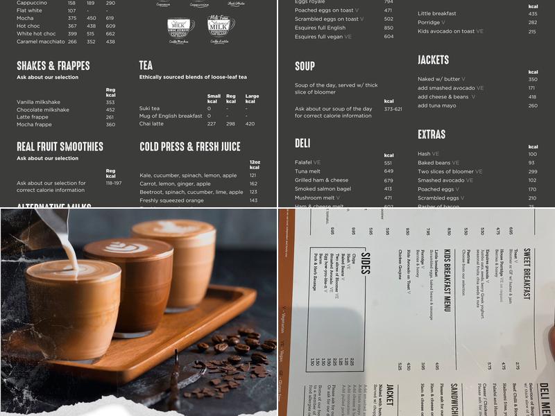 Esquires Coffee Menu