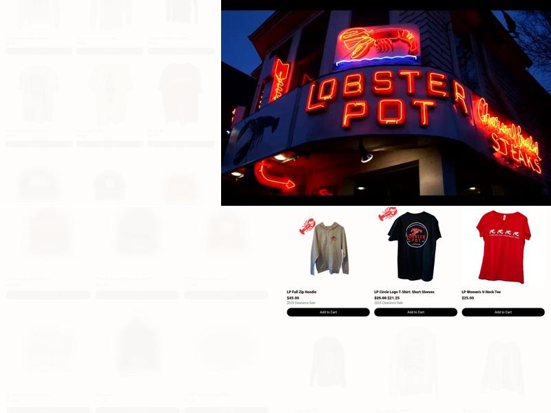 The Lobster Pot Menu