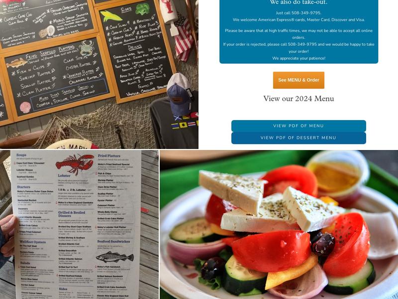 Moby Dick's Restaurant Menu