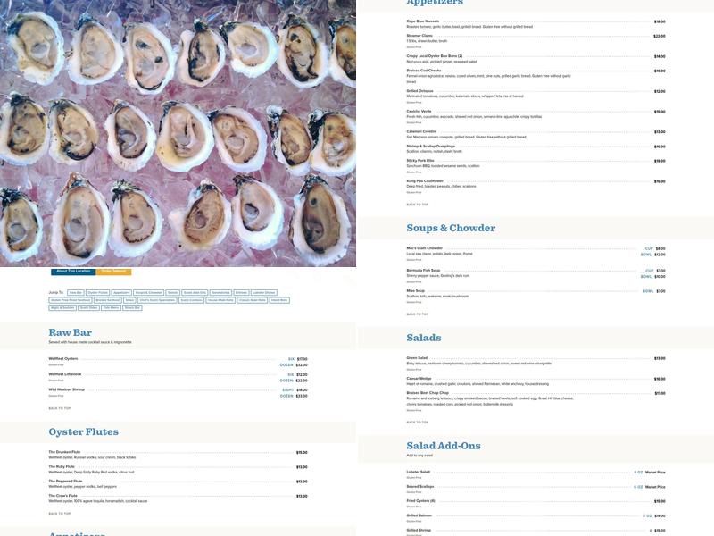 Mac's Shack Menu