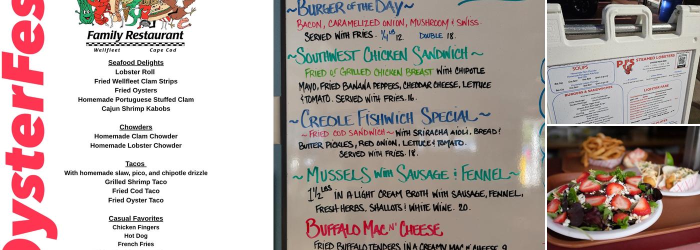 PJ's Menu