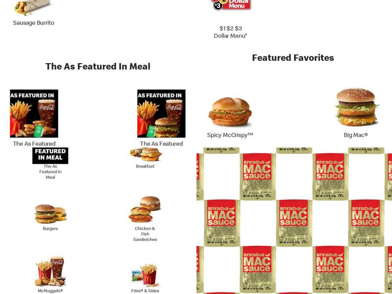 McDonald's Menu