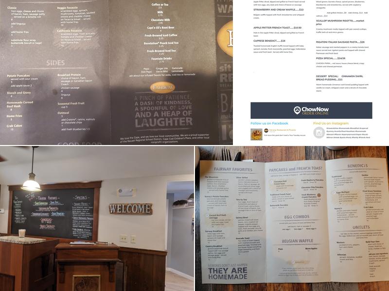 Fairway Restaurant & Pizzeria Menu