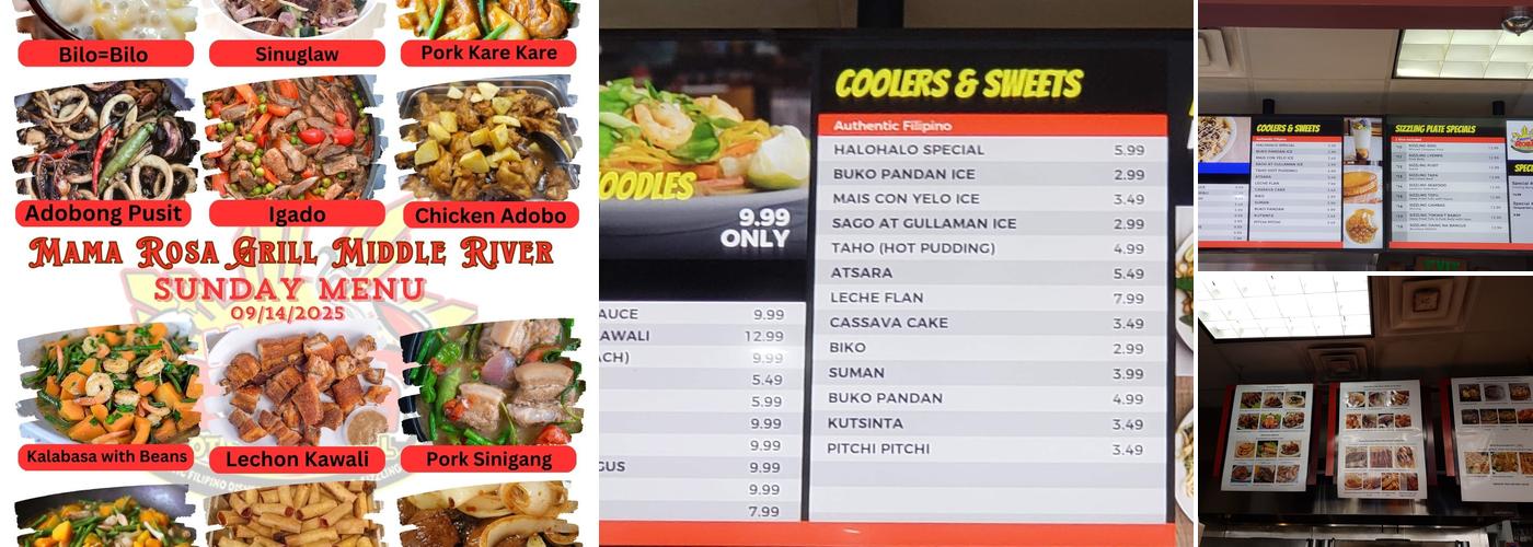 Mama Rosa Grill Menu