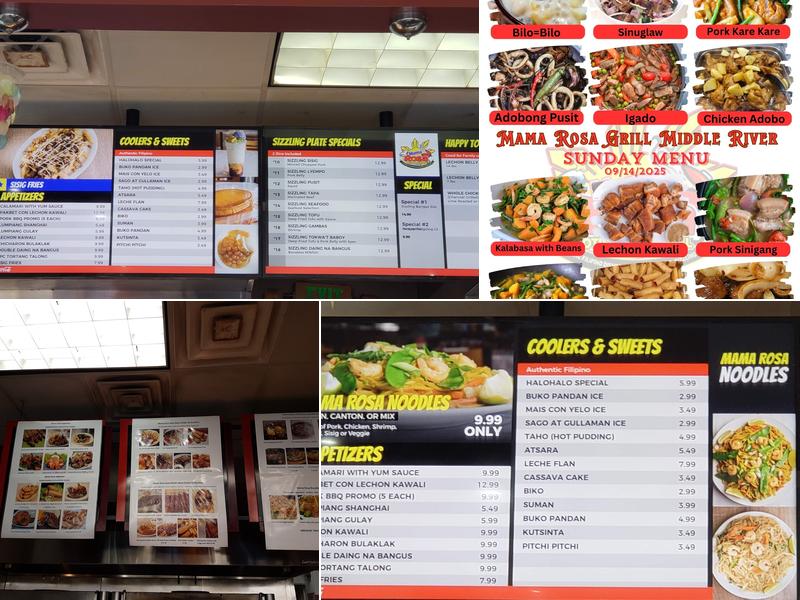 Mama Rosa Grill Menu